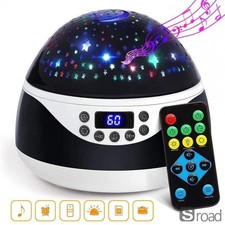 Mushroom Starry Sky Projector Night Light Rotating Galaxy LED Music Remote