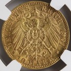 1901-F Germany 10 Mark Gold Württemberg NGC UNC Details Obv Scratched — photo 4