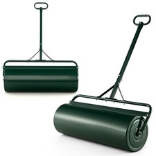 Heavy Duty Lawn Roller Black Steel Garden Yard Park Farm Tool  Green