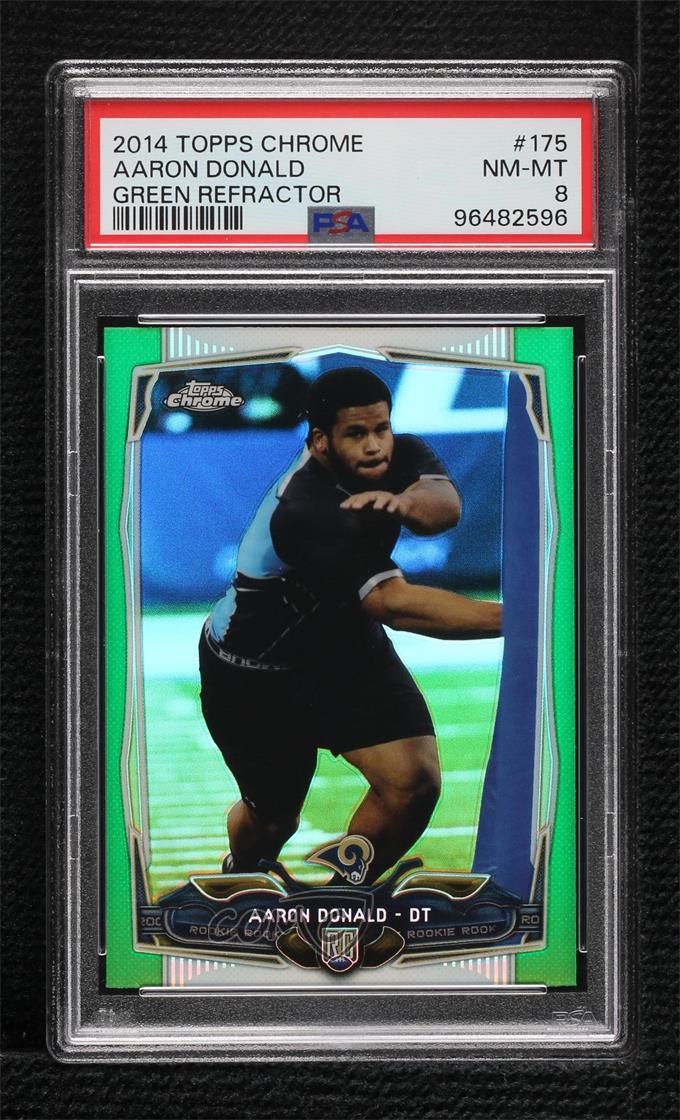 2014 Topps Chrome Green Refractor Aaron Donald #175 Rookie RC 1by