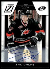 2010-11 Panini Zenith Zac Dalpe Rookie Auto /999 Carolina Hurricanes #201
