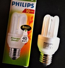 Philips Genie Warm White Eco various sizes Screw Bulbs 10,000h New
