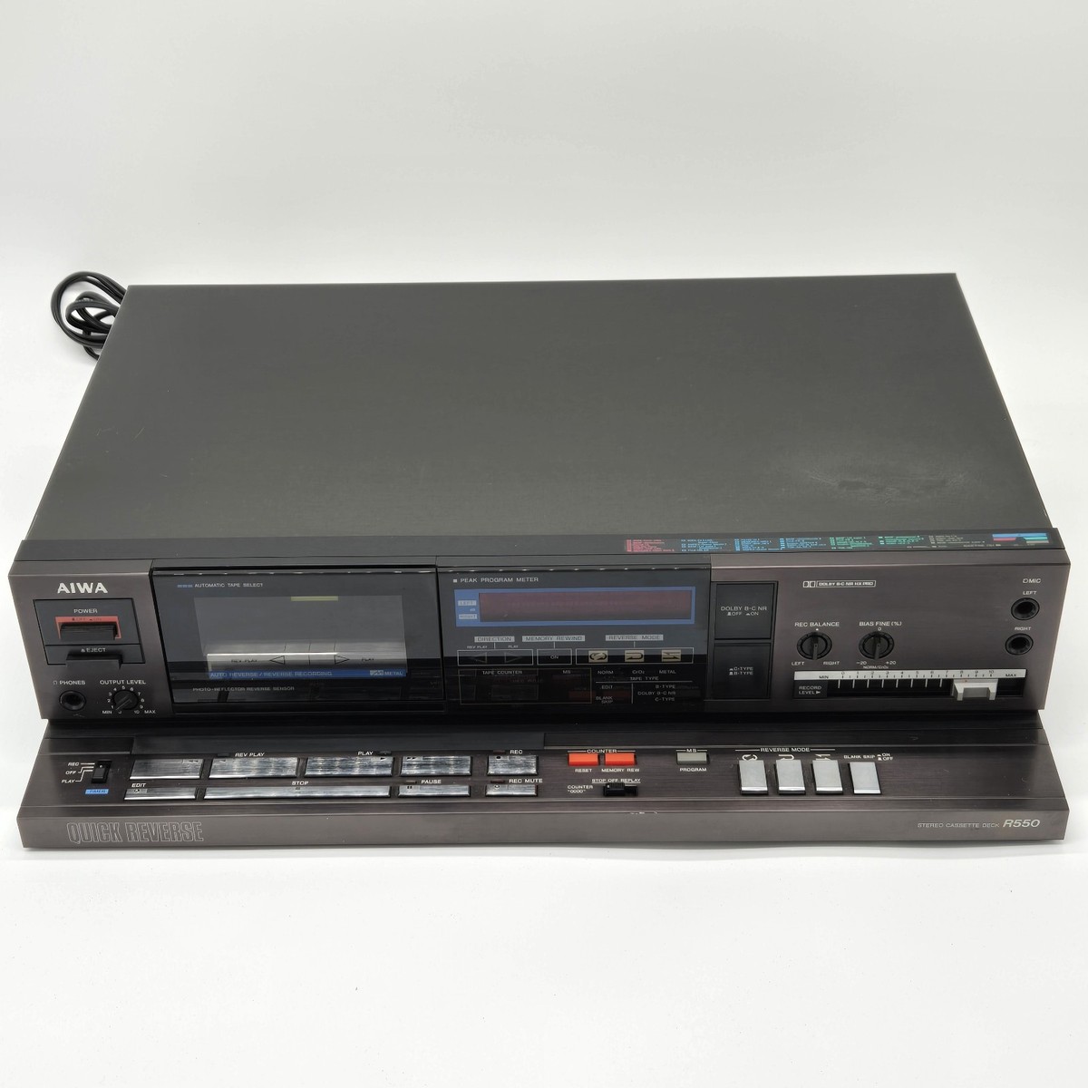 Vintage Aiwa R550 Stereo Cassette Deck Player Japan PARTS REPAIR
