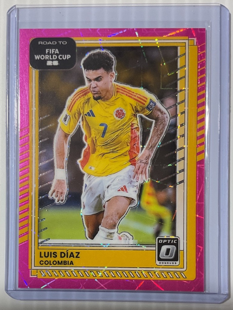 2025-26 DONRUSS OPTIC LUIS DIAZ#125 PINK LAZER 55/99 COLUMBIA FIFA WORLD CUP view 2