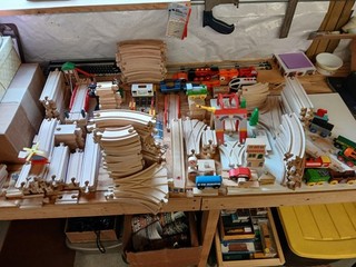 Huge Lot Of Wood Train Set Brio