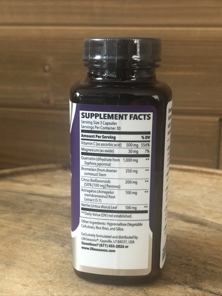 Life Seasons Breathe-X Soporte para alergias y senos paranasales 90 cápsulas - Exp 7/26+ Foto 3 de 4