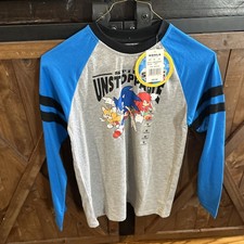 SONIC THE HEDGEHOG Youth M Gray NWT Long Sleeve T-Shirt  Still Unstoppable  