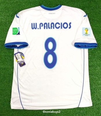 Joma Men's W. PALACIOS Honduras Home Soccer Jersey, White, Sizes