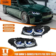 Double Beam LED Headlights For BMW 5 Series F10 F11 F18 2011-2017 Halogen w/ AFS
