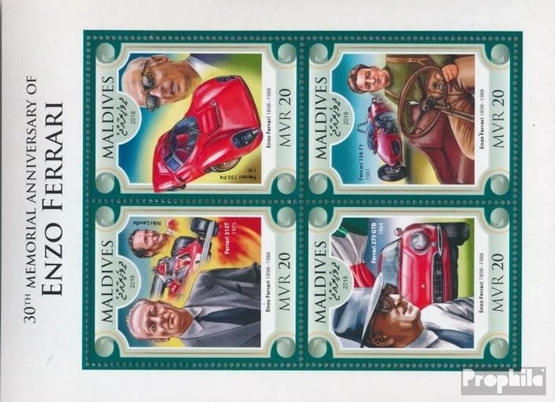 Briefmarken Malediven 2018 Mi 7683-7686 Kleinbogen (kompl. Ausgabe) postfrisch E - Bild 1 von 1