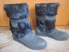 Schweizer Kandahar Damen Winterstiefel Lammfell Gr. 6 /39-Lammfell/rutschfest