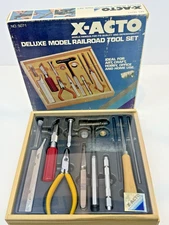 Vintage X-Acto 5071 Deluxe Model Railroad Tool Set – Near NOS – Missing 1 File