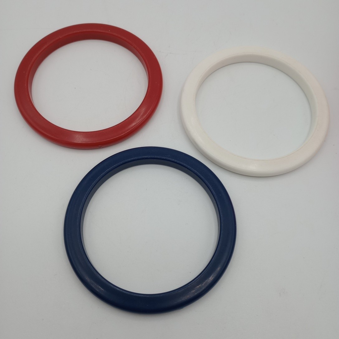 Stackabe Lucite Hard Plastic Bangle Bracelets Spa… - image 3