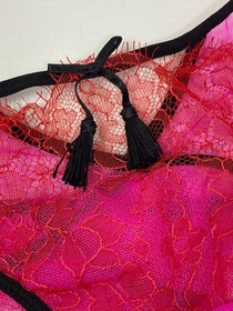 Agent Provocateur Megan Pink Red Brief AP2 Small NWT