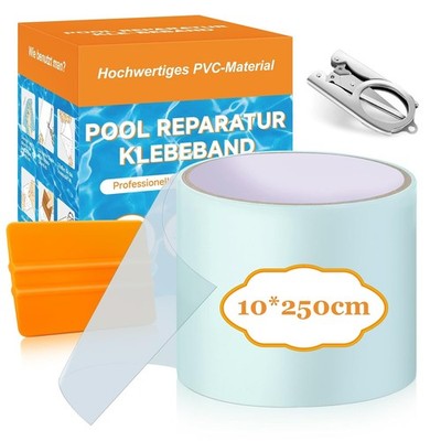 Pool Reparaturset Unterwasser Selbstklebend PVC Flicken 10x250cm Wasserdicht