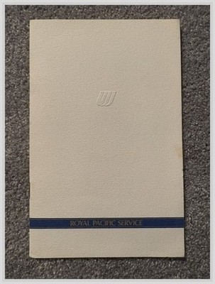 United Airlines Royal Pacific Menu 1980s Beefeater Gin Jack Daniel's Drink