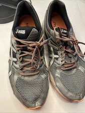 Zapatos para correr Asics Gel Contend T5G1q (4E) gris naranja con cordones talla 12 para hombre