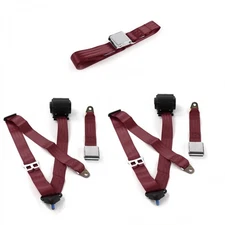 Ford Truck 1980 - 1986 F150  Airplane 3pt BURG Bench Seat Belt Kit - 3 Belts 