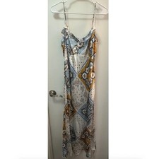 NWT Reformation Aribella Ruffled Printed Silk-Charmeuse Maxi Dress Size XL $278