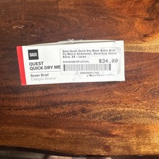 Saxx Quest Quick Dry Mesh Boxer Brief Fly Men's Underwear, Waterdrop Camo/Black,