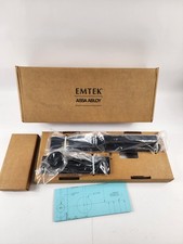 Emtek Lausanne Dummy Brass Modern Handleset Flat Black Round Knob Right Hand