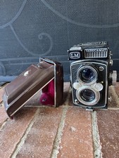 Vtg YASHICA Mat Lm FORMAT Film Camera LEATHER CASE Parts Untested Prop