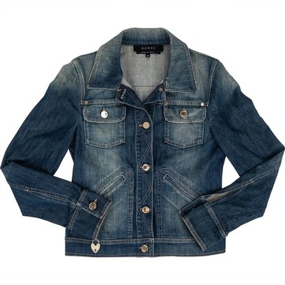Gucci Blue Tom Ford Era Heart Lock Denim Jacket (IT40) Jacke