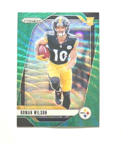 2024 Panini Prizm Green Wave #384 Roman Wilson RC (STEELERS) !