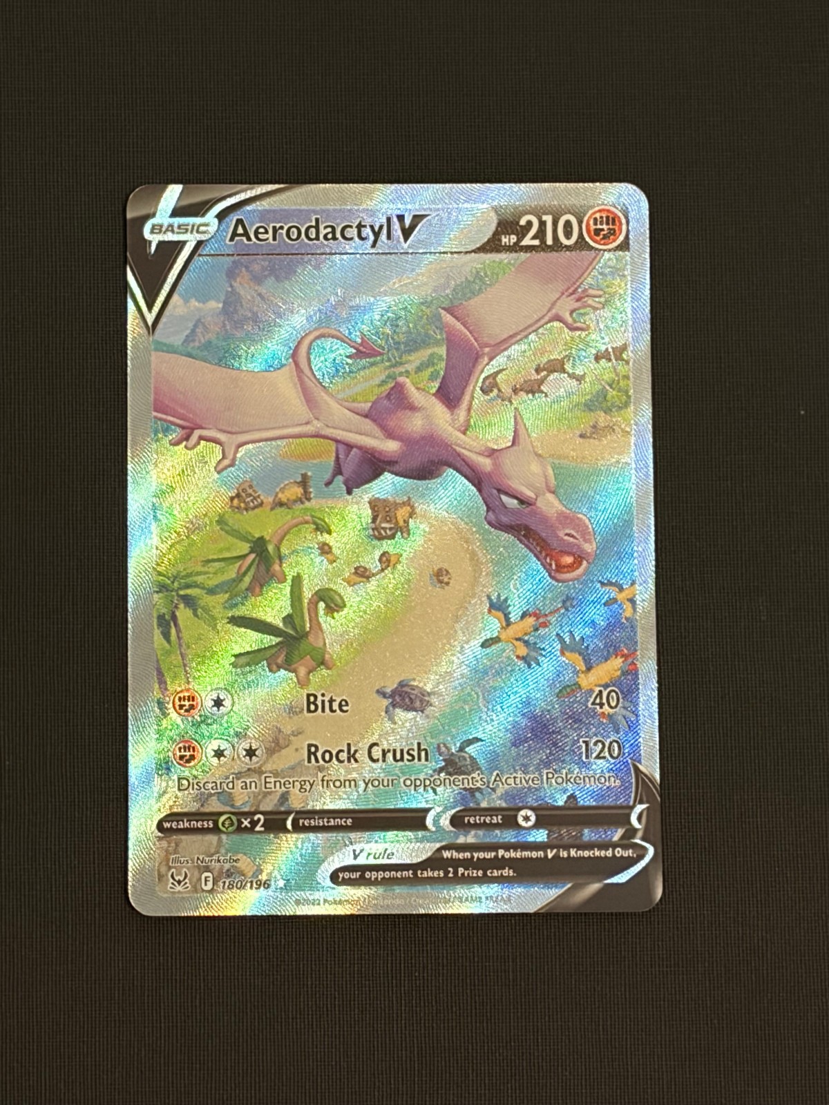 Pokemon Aerodactyl V 180/196 Sword & Shield Lost Origin - NEAR MINT