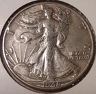 1946-D Walking Liberty US 90% silver Half Dollar 50c Denver Mint (#28-RB1)
