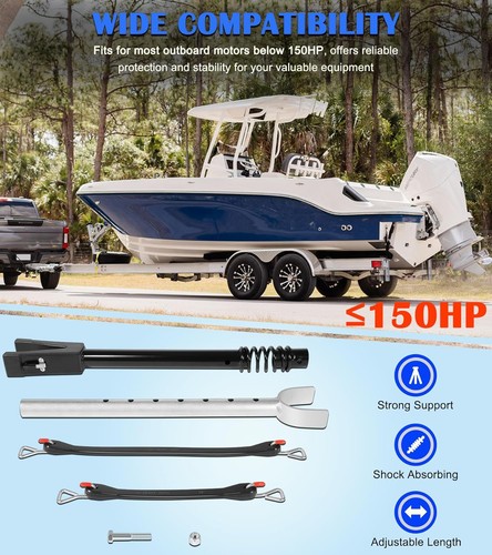 20.27" to30.7" Adjustable Outboard Motor Support Bracket for Boat Trailers,150HP - Foto 3 di 12