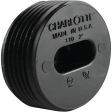 Charlotte Pipe 2 In. MIP Countersunk ABS Plug ABS 00110  0600HA Charlotte Pipe