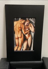 Tamara De Lempicka "Adam&Eva"Gemälde  Acryl auf leinen  gerahmt 50 x75 cm
