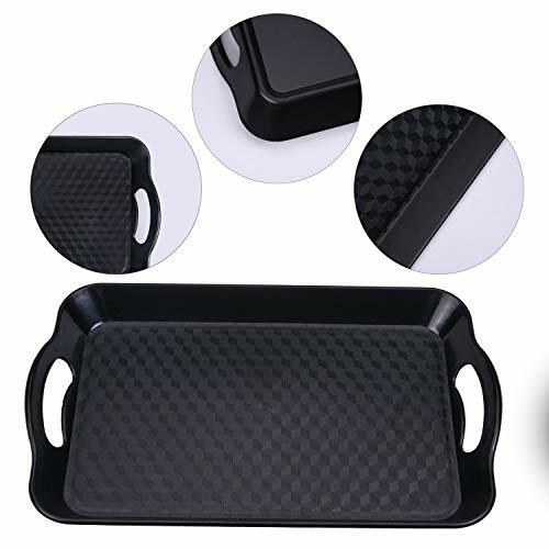Plastic Tray W Handles 2 Pack Multi Purpose Rectangular Non Slip ...