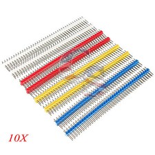 Multicolor 2.54mm 40Pin Male Single Row Pin Header Strip 6-Color