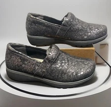 Grey’s Anatomy SOFTWALK Women’s 10 M Nursing Shoes Meredith Black Metallic