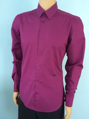 $275 NWT Versace Collection Men's Shirt Slim Cotton Long Sleeve Button Up 40