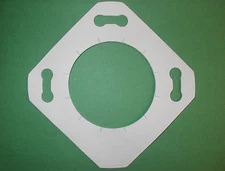 Beckett Oil Burner Flange Gasket 3 Bolt, 6 5/16 square, 4" Diam, Weil McLain 