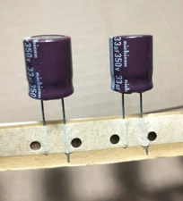 4pcs Nichicon 33uf 350v Radial Electrolytic Capacitors CA Series / JAPAN
