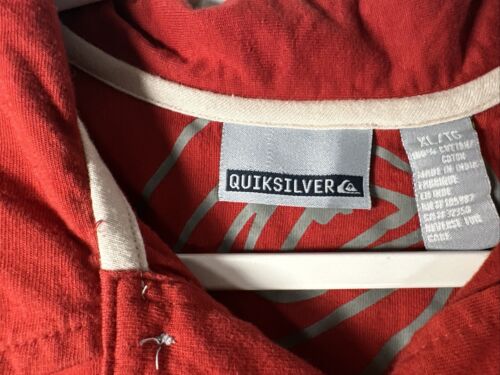 Quicksilver Polo Shirt Mens XL Dark Red Casual Surf Short Sleeve Cotton - Picture 2 of 4