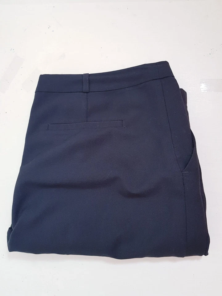 M&Co Womens Black Trousers  Size 14 Regular Zip   - Image 2 of 4