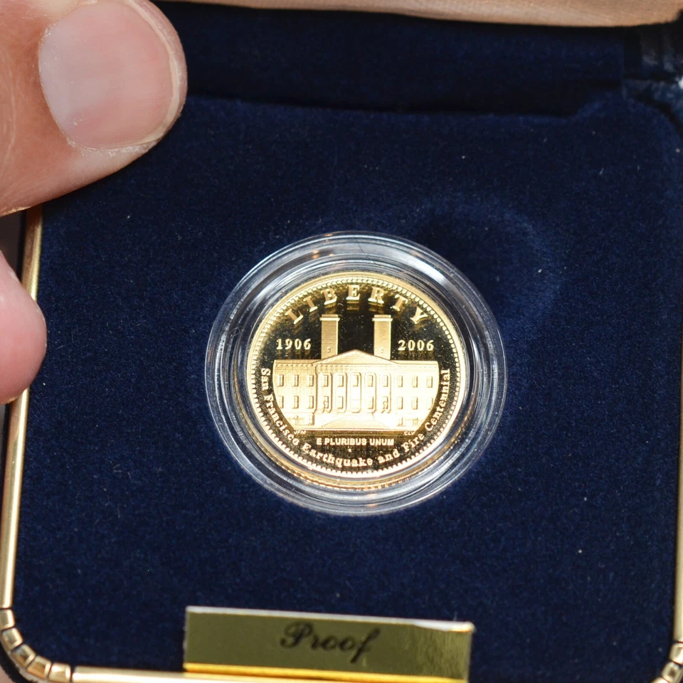 2006 S, $5 Gold San Francisco Old Mint Commemorative, Orig. Box and Papers C8137 - Image 3 of 4