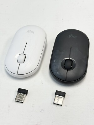 *Lot of 2* Logitech M350 Pebble Dual Bluetooth USB Wireless