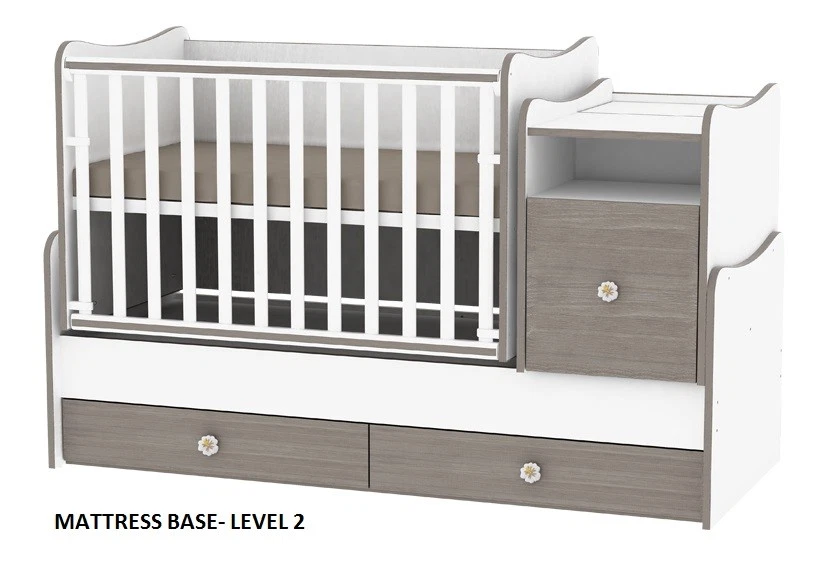 Luxury convertible 3in1 baby bed/cot Lorelli Trend+ in various colour combos - Image 4 of 4