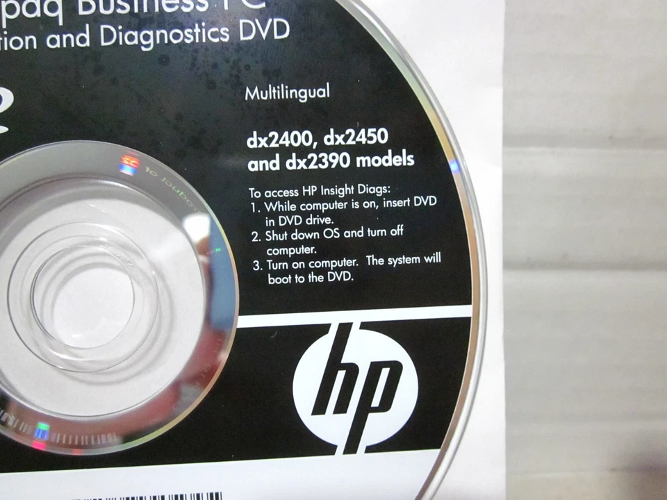 HP Compaq Business PC Documentation and Diagnostics DVD DX2400, DX2450 DX2390 - Image 2 of 3