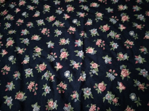 Vintage 90s Faded Glory Navy Blue Floral Mini Skirt Girls Size Medium - Picture 4 of 7