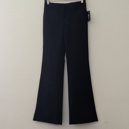 Iz Byer Womens Berkely Flare Leg Trouser Pants Black Stretch Size 3 NWT