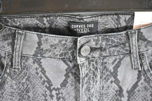 New NYDJ Curves 360 Slim Straight Jeans Ankle Slits Diamondback Gray Sz 16 $129 - 第 5/11 張圖片