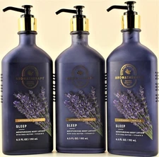 QTY 3 - Bath & Body Works SLEEP - LAVENDER VANILLA Body Lotion Moisturizer 6.5oz