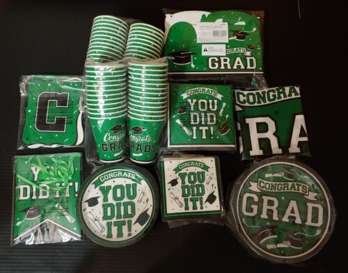 FREE Green Congratulations Graduation Party Paper Any Year for 50 Total 277